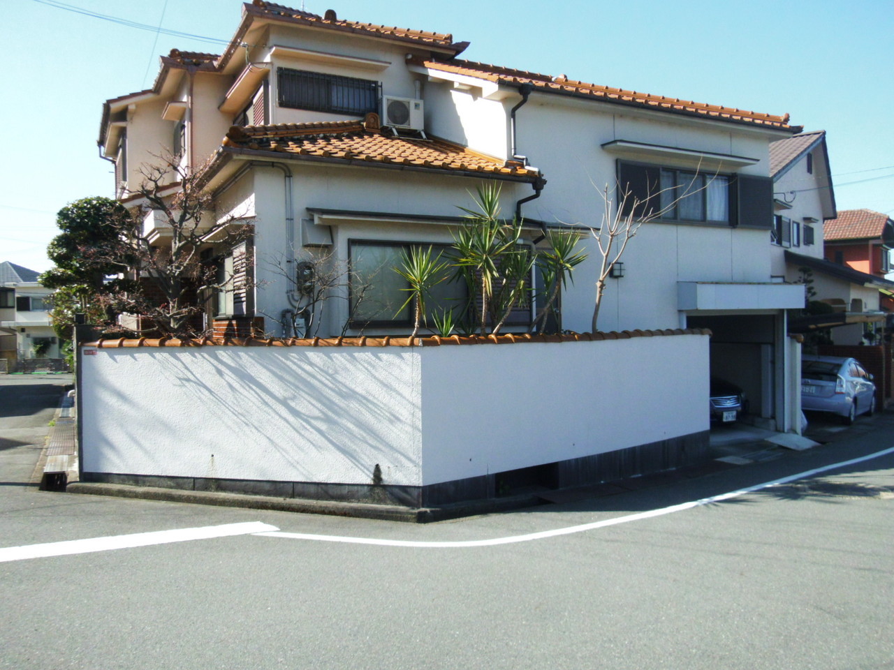 塀塗装　施工前