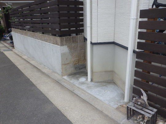 花壇撤去　施工後