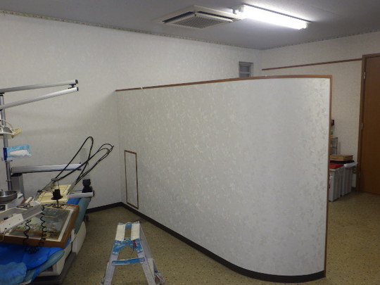 歯科医クロス貼替　施工後