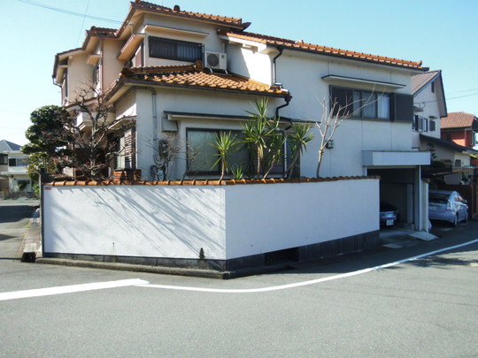 塀塗装　施工前
