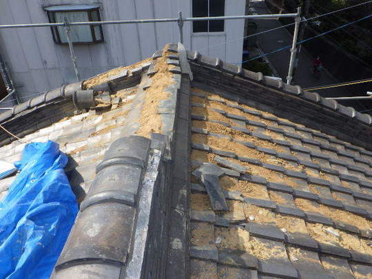 瓦屋根補修　施工前